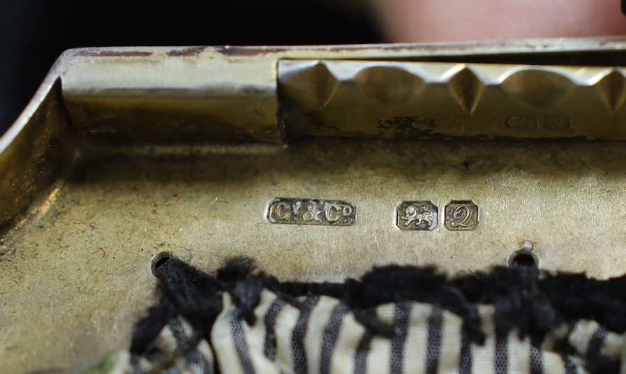 A 1930’s evening bag with silver frame, seven 1930’s-40’s evening bags with diamante encrusted Bakelite frames and clasps, a costume jewelled bag and two gilt and sequin bags